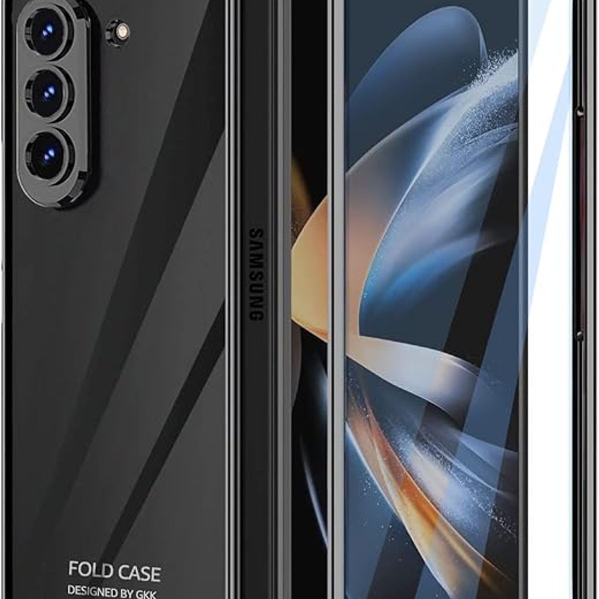 GENERICO - Estuche Phonton+Glass Para Samsung  Z Fold6 Transparente Negro