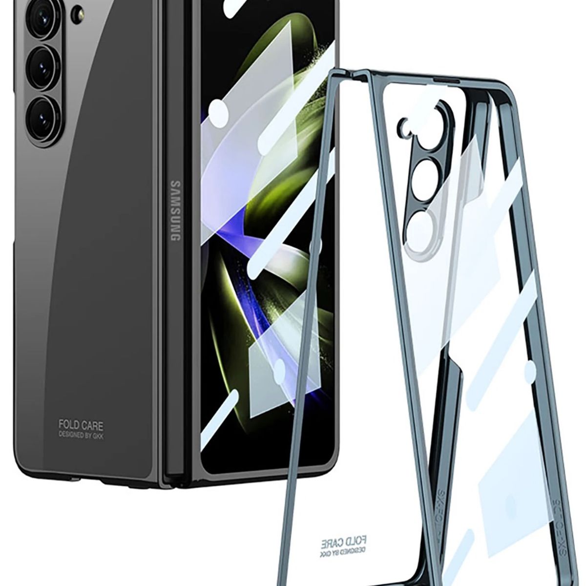 GENERICO - Estuche Phonton+Glass Para Samsung  Z Fold6 Transparente Negro