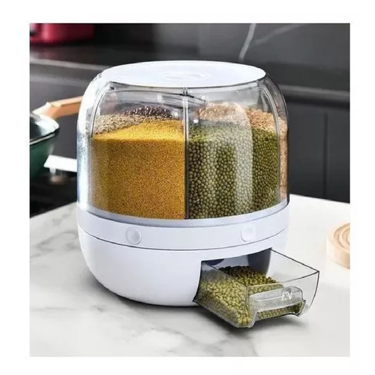 SKY - Dispensador De Alimentos Giratorio C, 6 Divisiones