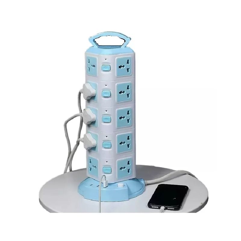 GENERICO - Multitoma Torre Vertical Corriente Portable USB