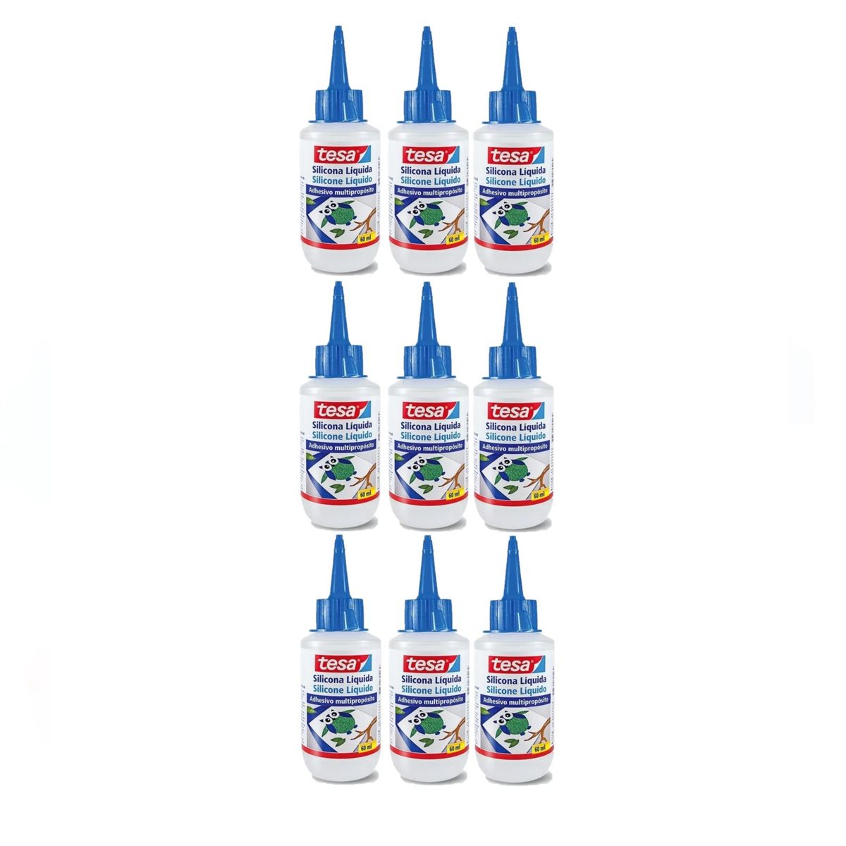 TESA - Caja X12 Und De Silicona Liquida 60 Ml Tesa