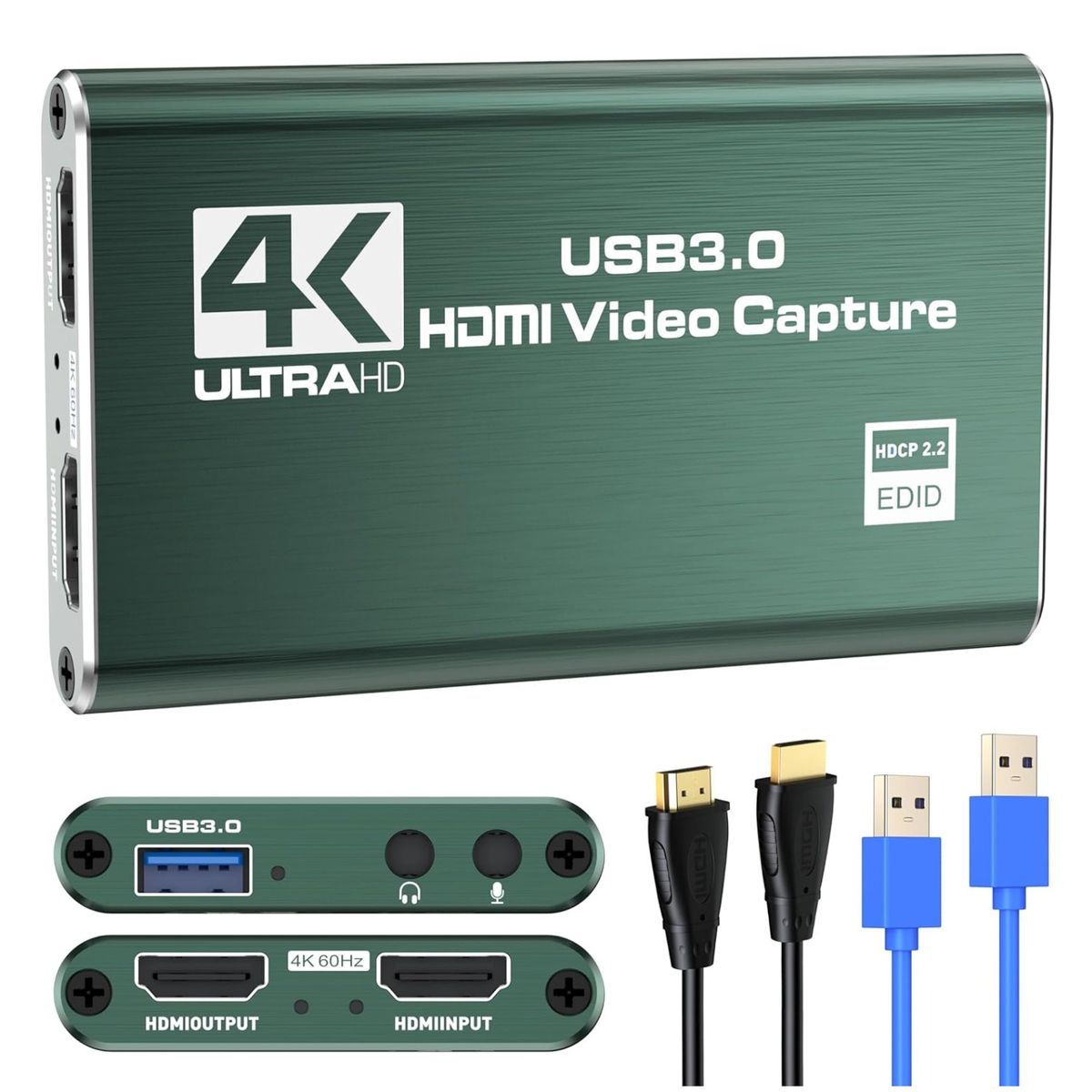 GENERICO - Capturadora Usb 3.0 1080p 60fps 4k 60fps Sromgee - Mic Y Aux