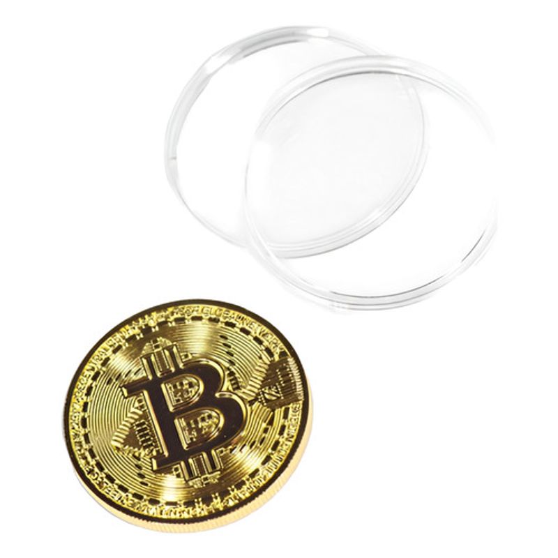 GENERICO - Moneda de bitc0in dorada decoración