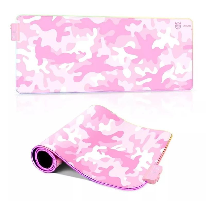 ONIKUMA - Mouse Pad RGB XL Rosa 80x30 cm Onikuma Antideslizante