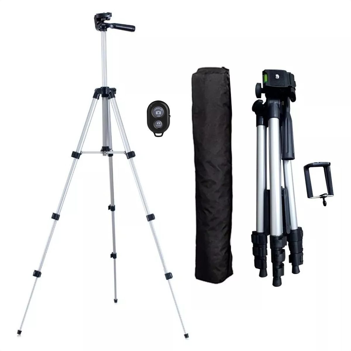 OEM - Trípode Cámara 3120A Con Estuche + Clip Celular + Bluetooth