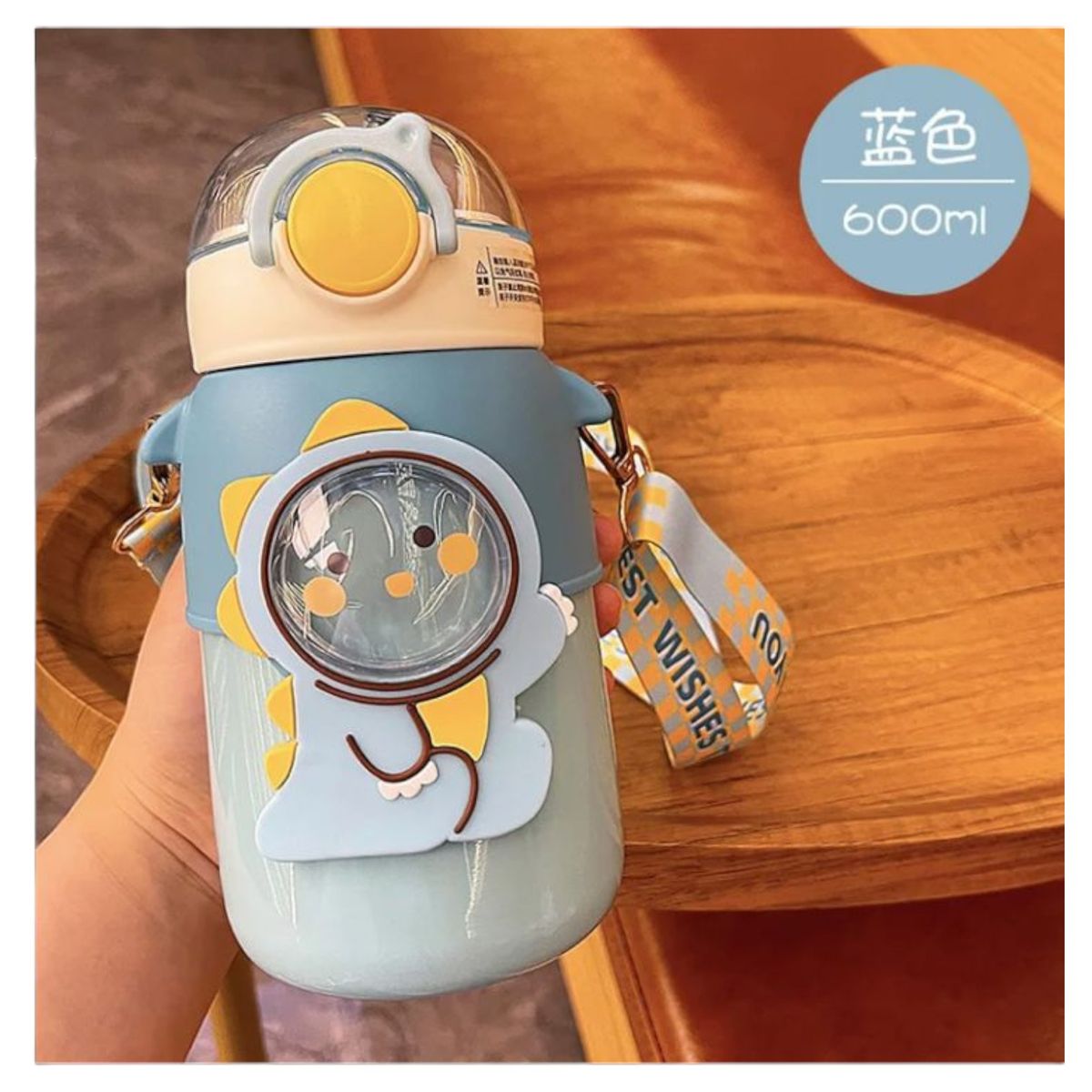 GENERICO - Termo Botilito Kawaii De Dinosaurio En Acero Inoxidable