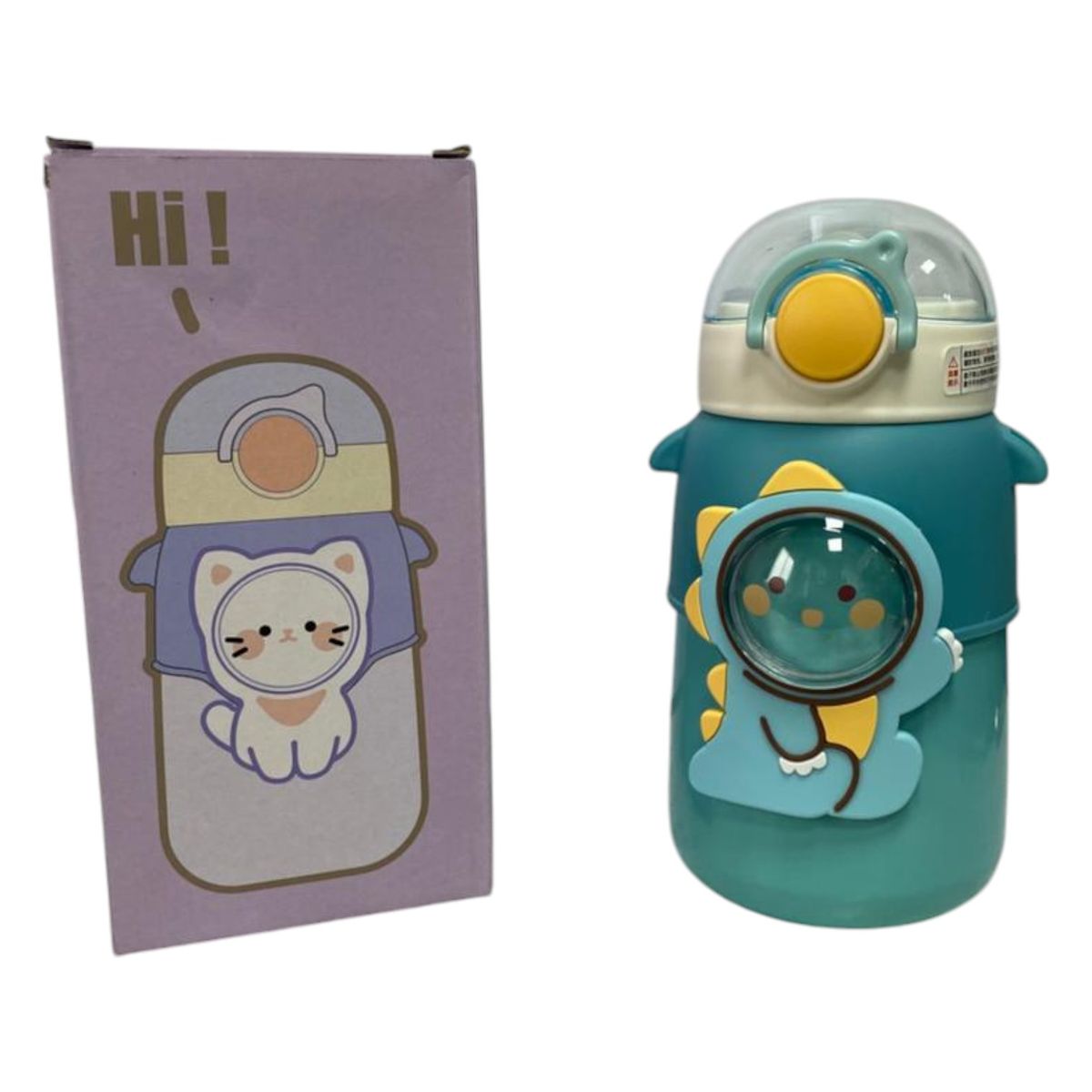 GENERICO - Termo Botilito Kawaii De Dinosaurio En Acero Inoxidable