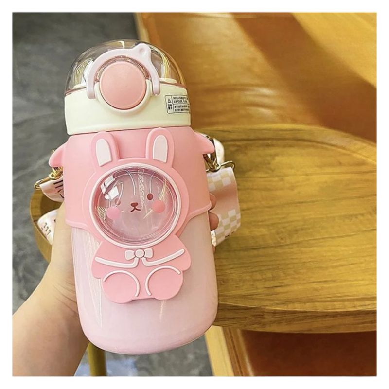 GENERICO - Termo Botilito Kawaii De Conejo En Acero Inoxidable