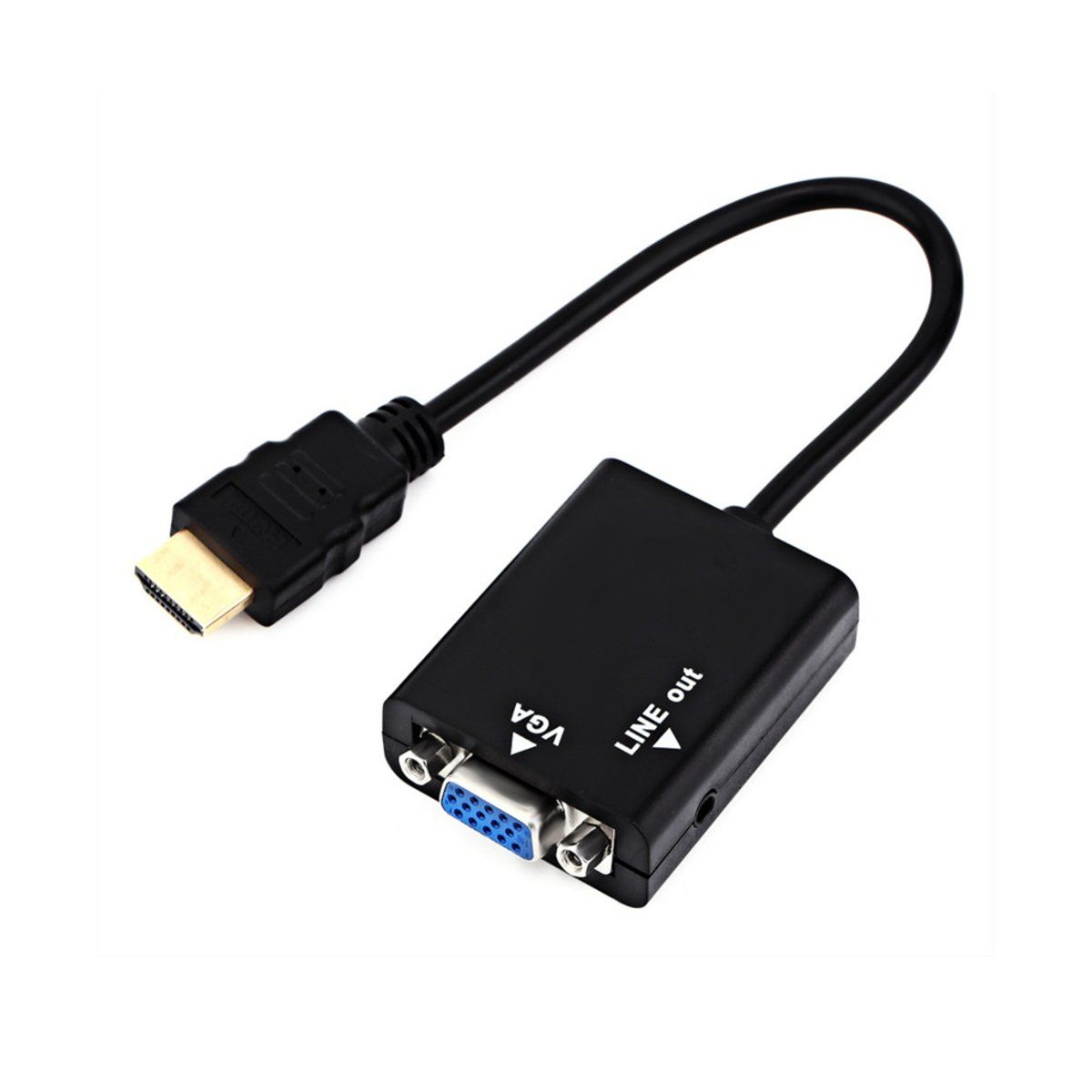 GENERICO - Convertidor  Adaptador Cable De Puerto Hdmi A Vga Con Audio