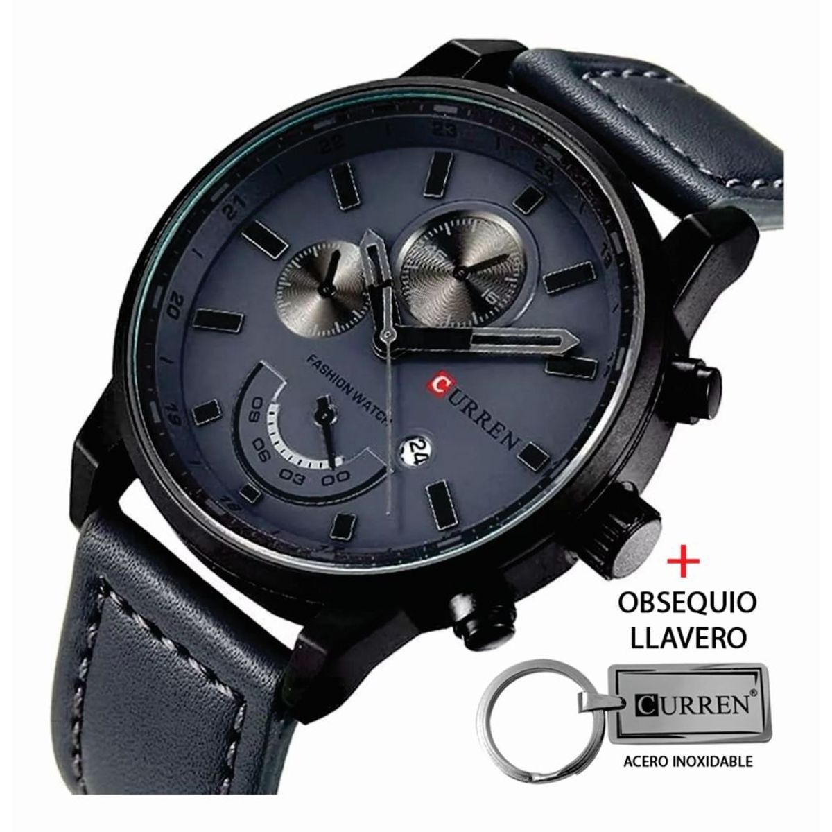 Curren - Reloj Hombre Curren 8217 Cuero Mas obsequio Llavero