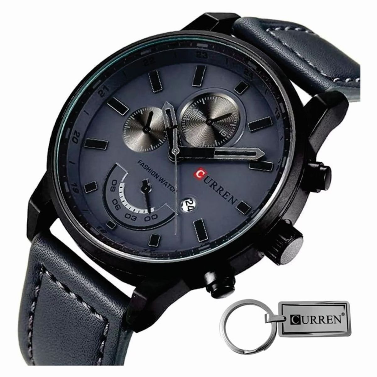 Curren - Reloj Hombre Curren 8217 Cuero Mas obsequio Llavero