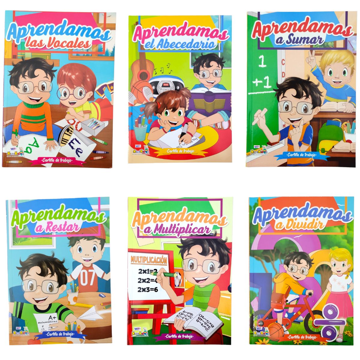 GENERICO - Kit x 6 Cartillas Aprendamos Educación Primaria para Niños