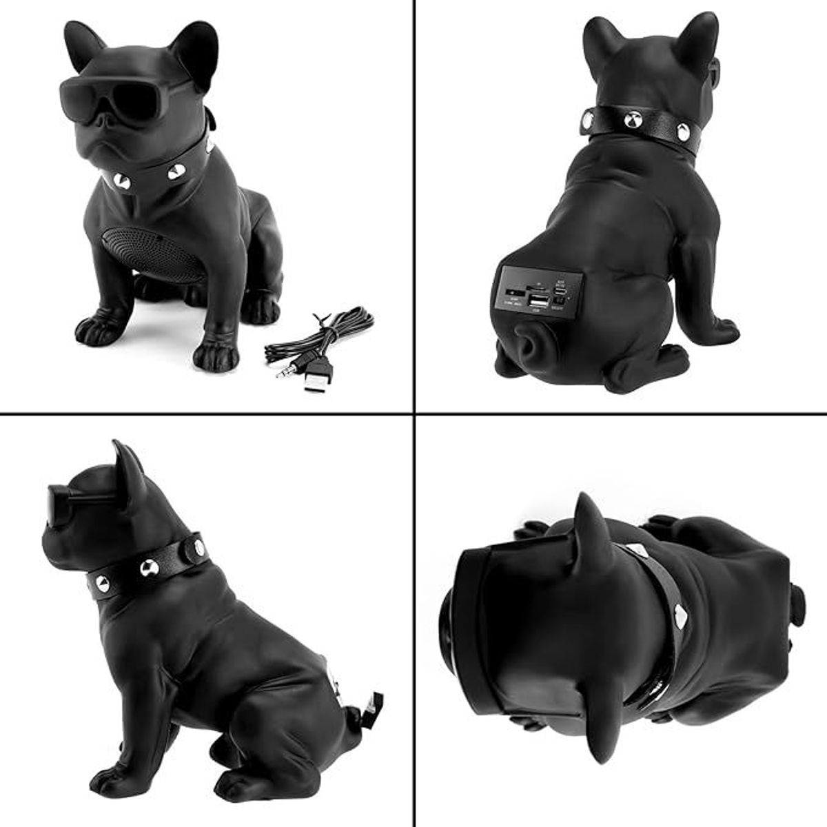 GENERICO - Bulldog Bocina Bluetooth Perro Rubory Multifuncional Altavoz