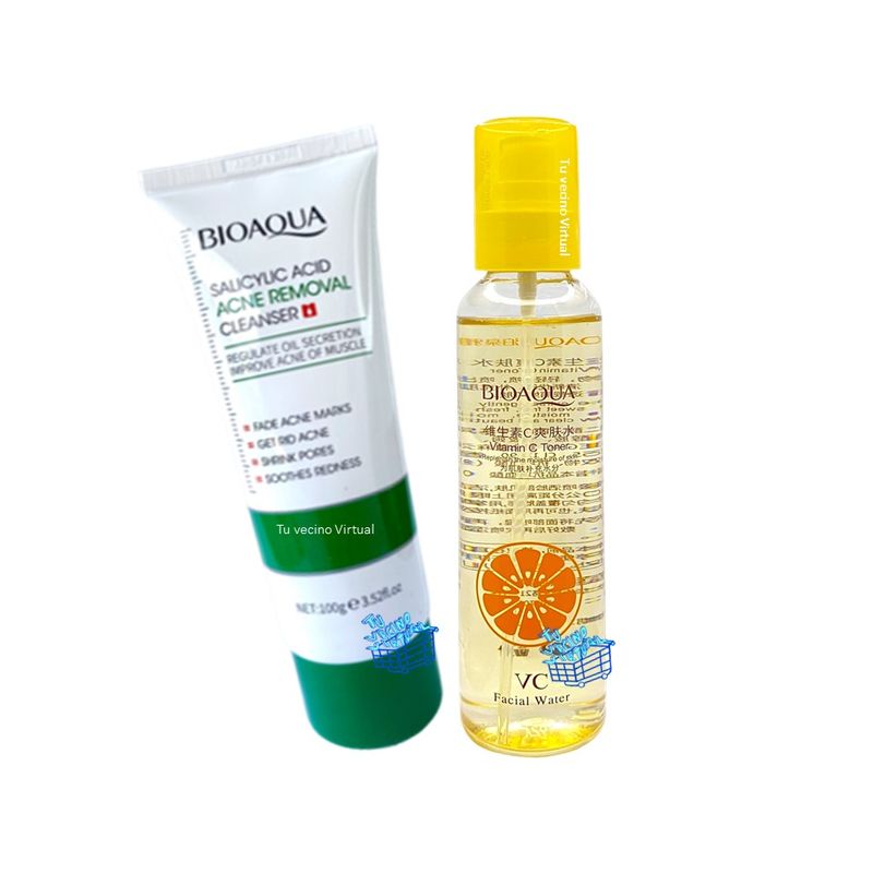 BIOAQUA - Agua facial y Jabon Facial Acido Salicilico - Bioaqua