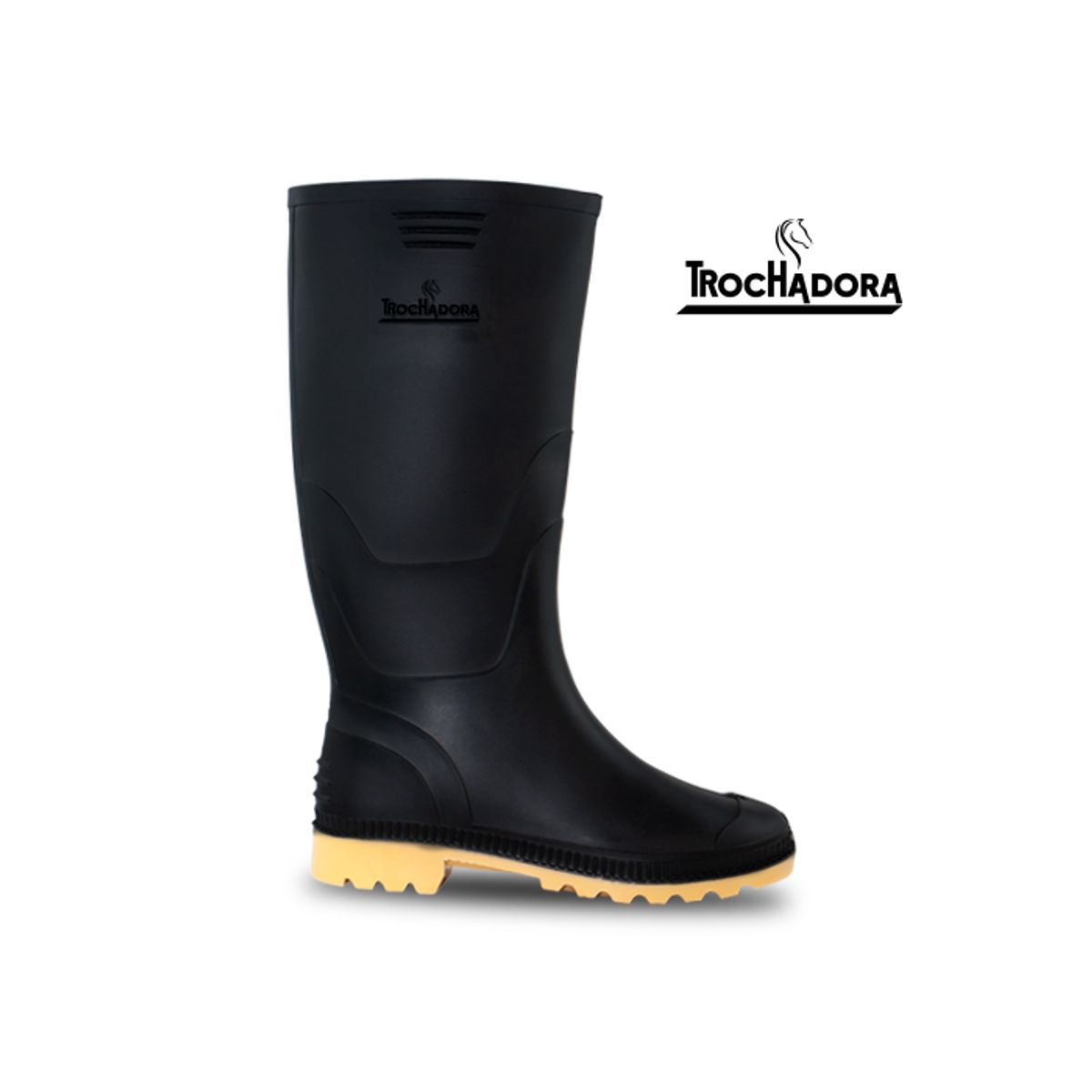 IDECAL - BOTA TROCHADORA NEGRO AMARILLO