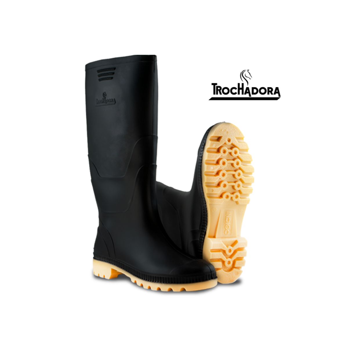 GENERICO - BOTA TROCHADORA NEGRO AMARILLO