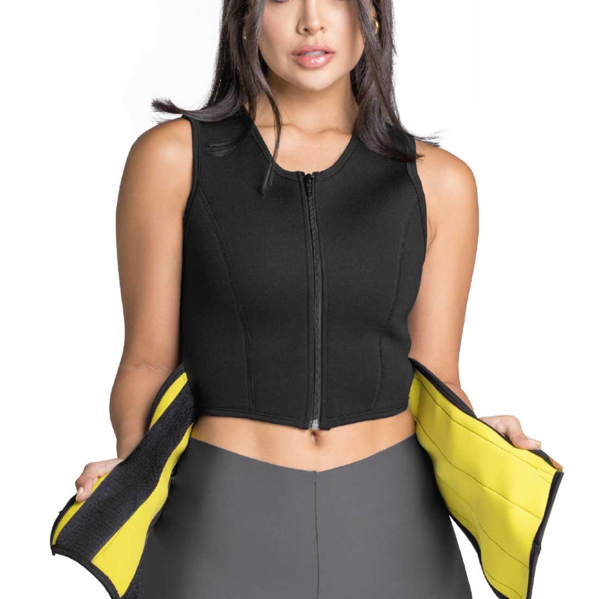 FORMAS INTIMAS - Chaleco Mujer Negro FI 1685