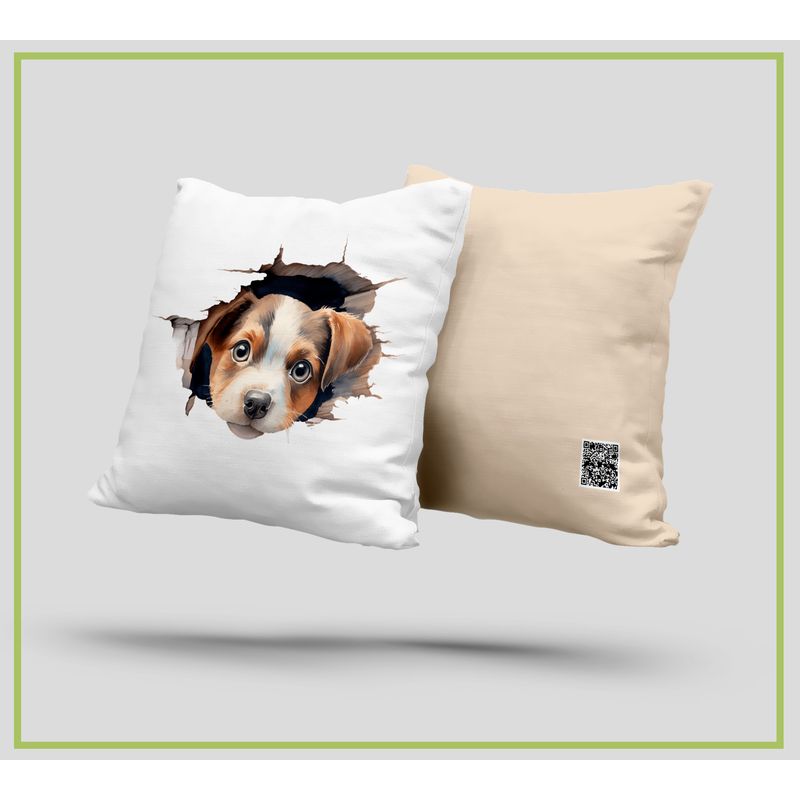 GENERICO - Cojin Decorativo Antifluido Perro Asomado 2