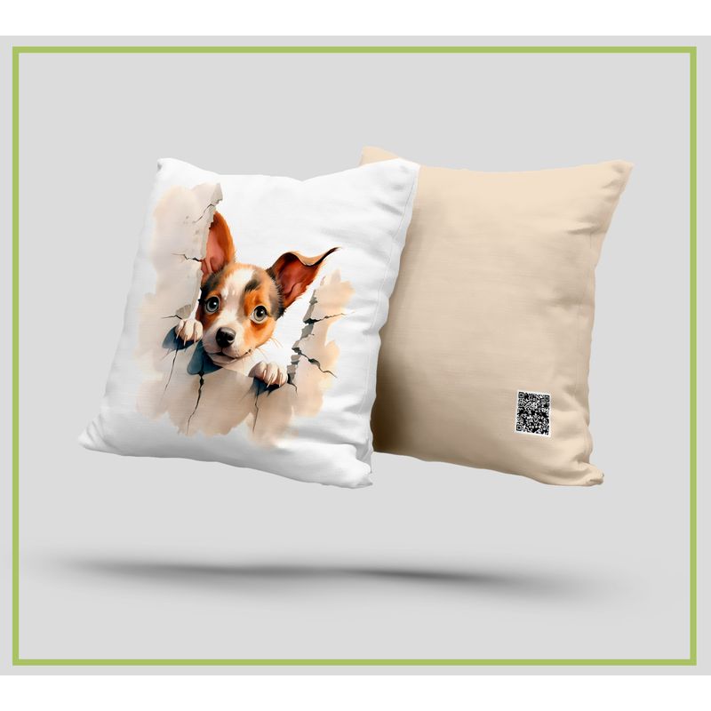 GENERICO - Cojin Decorativo Antifluido Perro Asomado 1