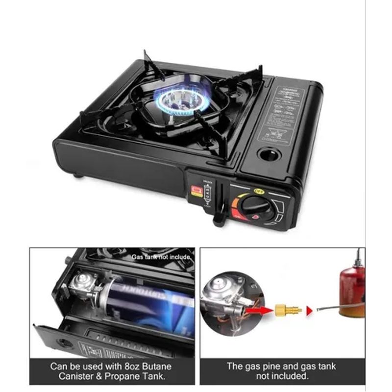 HOME - Estufa Fogón Portátil Camping Automática + Gas