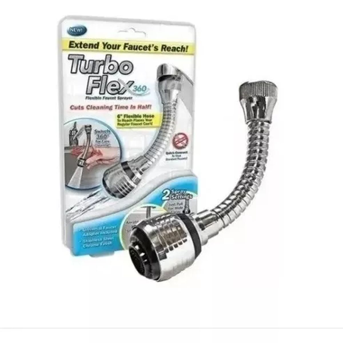 HOME - Extensión Flexible Grifo Lava Plato Turbo Flex 360