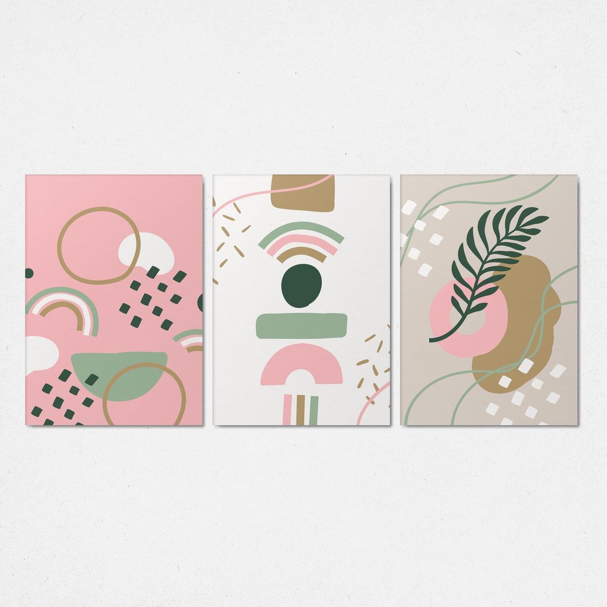 TAYRONA STORE - Cuadros Tripticos Retablo Diseños Abstractos 012 - 105x50cm