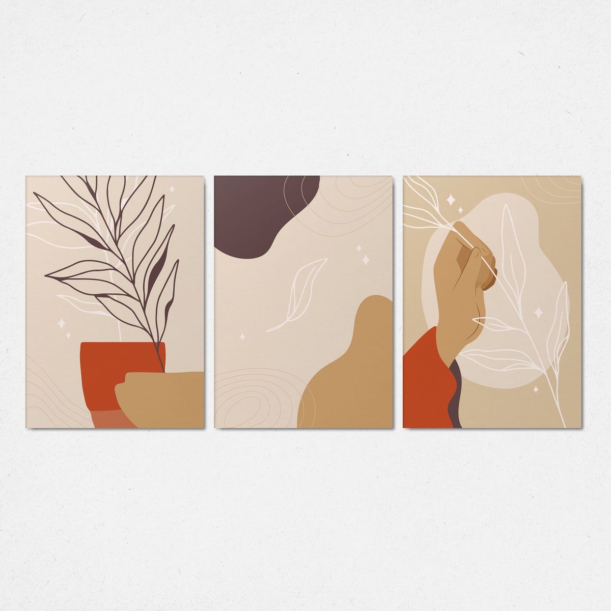 TAYRONA STORE - Cuadros Tripticos Retablo Diseños Abstractos 024 - 105x50cm