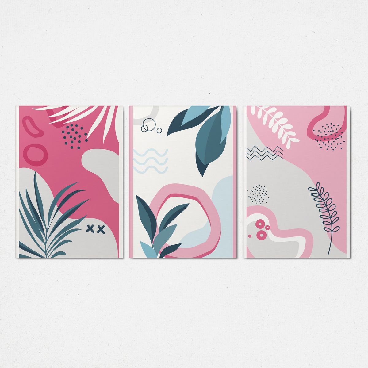 TAYRONA STORE - Cuadros Tripticos Retablo Diseños Abstractos 025 - 105x50cm