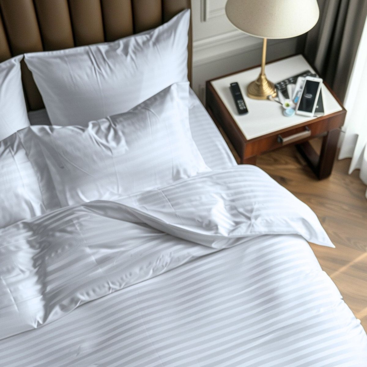 KARYTEX - Funda Duvet Sateen Rayas Cama Doble Color Blanco 125 Gramos Mindy.