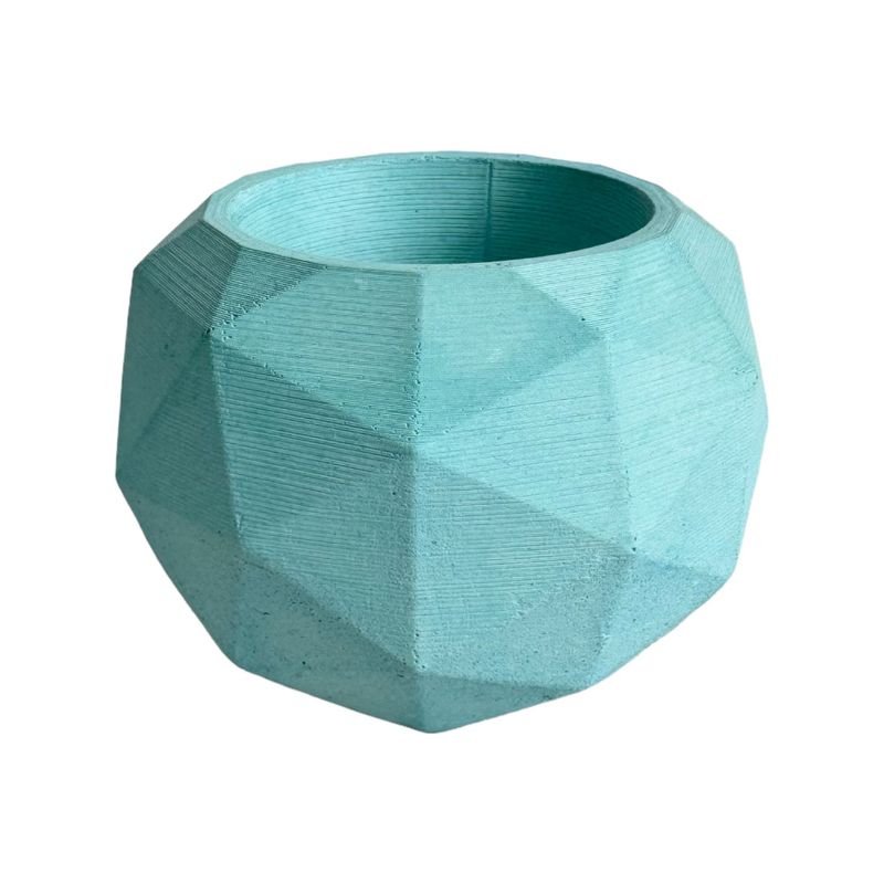 DE CONCRETO MATERAS Y DISEÑO - Matera Laia de Cemento 75x65 cm Aguamarina