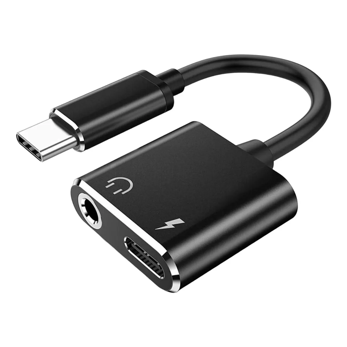 GENERICO - Cable Adaptador Usb Tipo C A Audio Auxiliar 35mm Y Carga