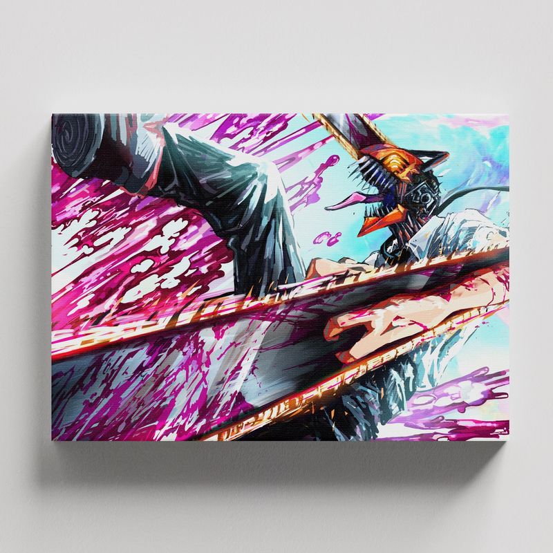 TAYRONA STORE - Cuadros Retablo Animes Chainsaw Man 016 - 50x35cm