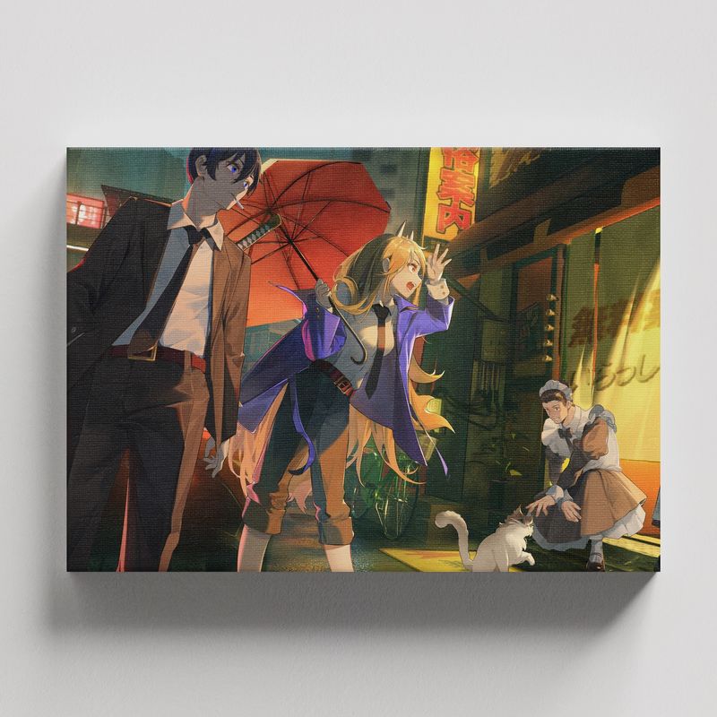 TAYRONA STORE - Cuadros Retablo Animes Chainsaw Man 020 - 50x35cm