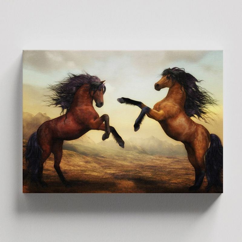 TAYRONA STORE - Cuadros Retablo Animales Caballos 284 - 50x35cm