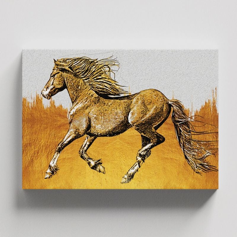 TAYRONA STORE - Cuadros Retablo Animales Caballos 296 - 50x35cm