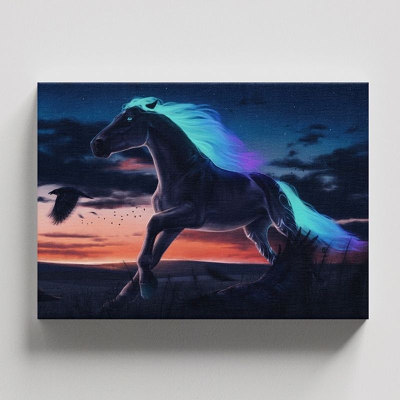 TAYRONA STORE - Cuadros Retablo Animales Caballos 295 - 50x35cm