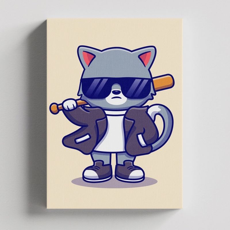 TAYRONA STORE - Cuadros Retablo Animales Gatos 522 - 50x35cm