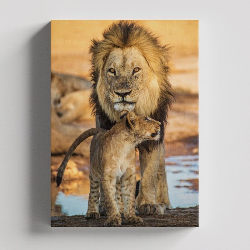 TAYRONA STORE - Cuadros Retablo Animales Leones Colores 260 - 35x50cm