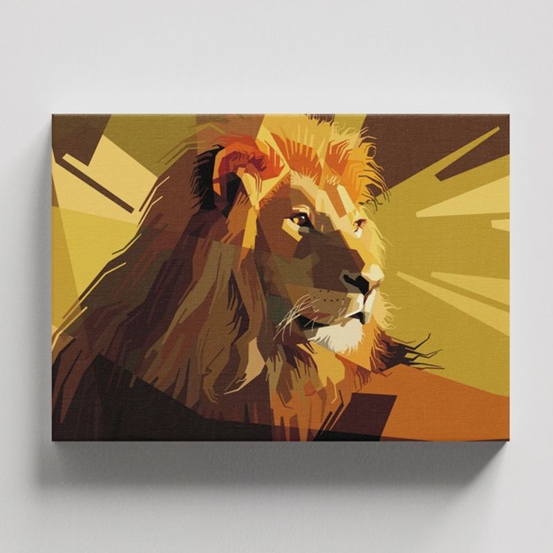 TAYRONA STORE - Cuadros Retablo Animales Leones Colores 302 - 50x35cm