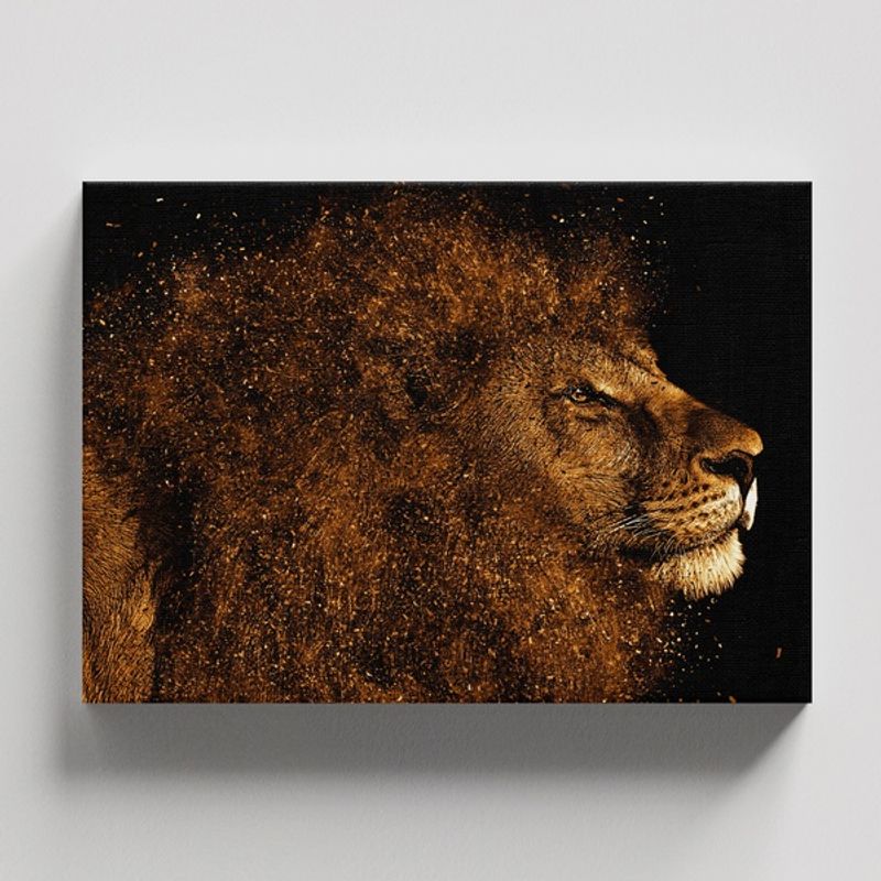 TAYRONA STORE - Cuadros Retablo Animales Leones Colores 314 - 50x35cm