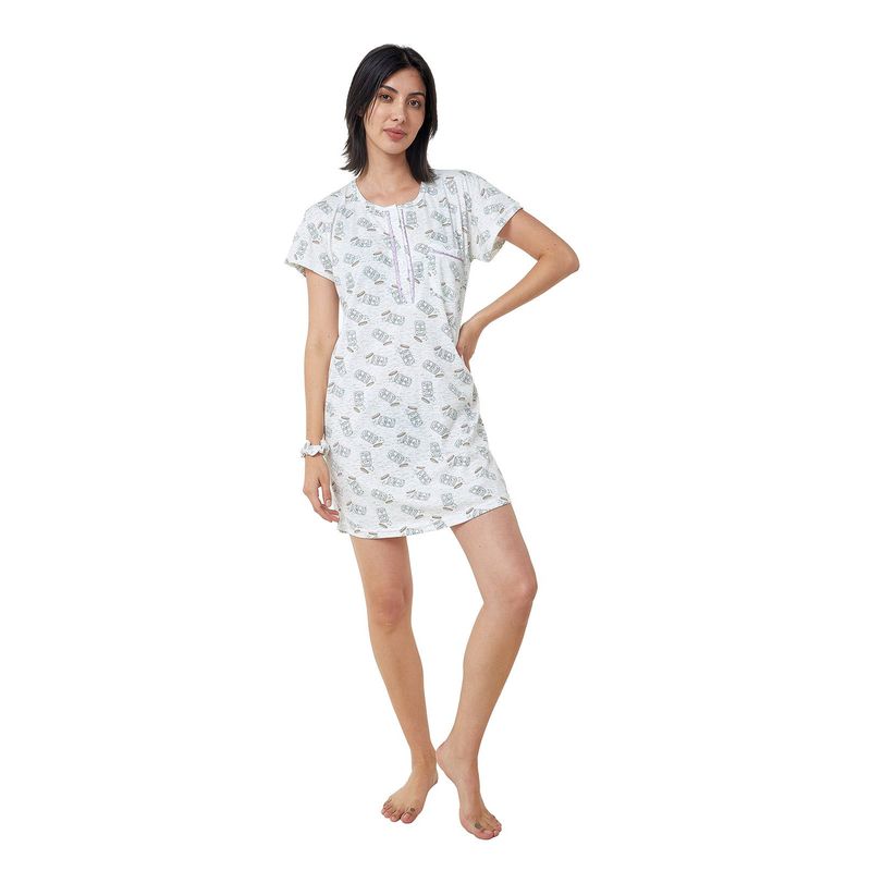 SANTANA - Batola Mujer Helena Estampada Beige