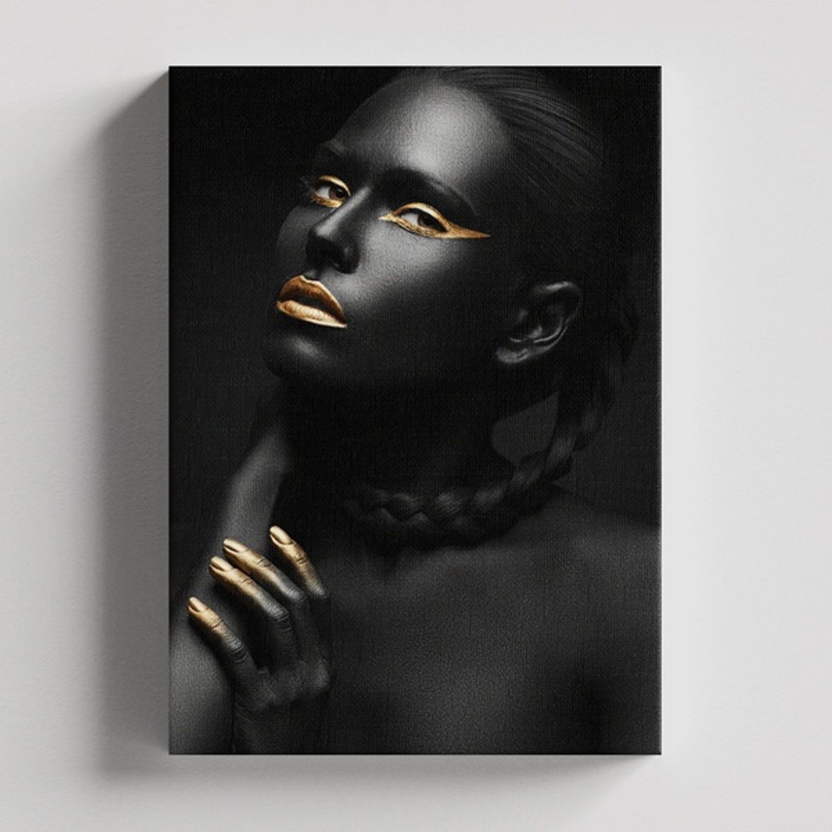 TAYRONA STORE - Cuadros Retablo Negro y Dorado Africanas 020 - 35x50cm