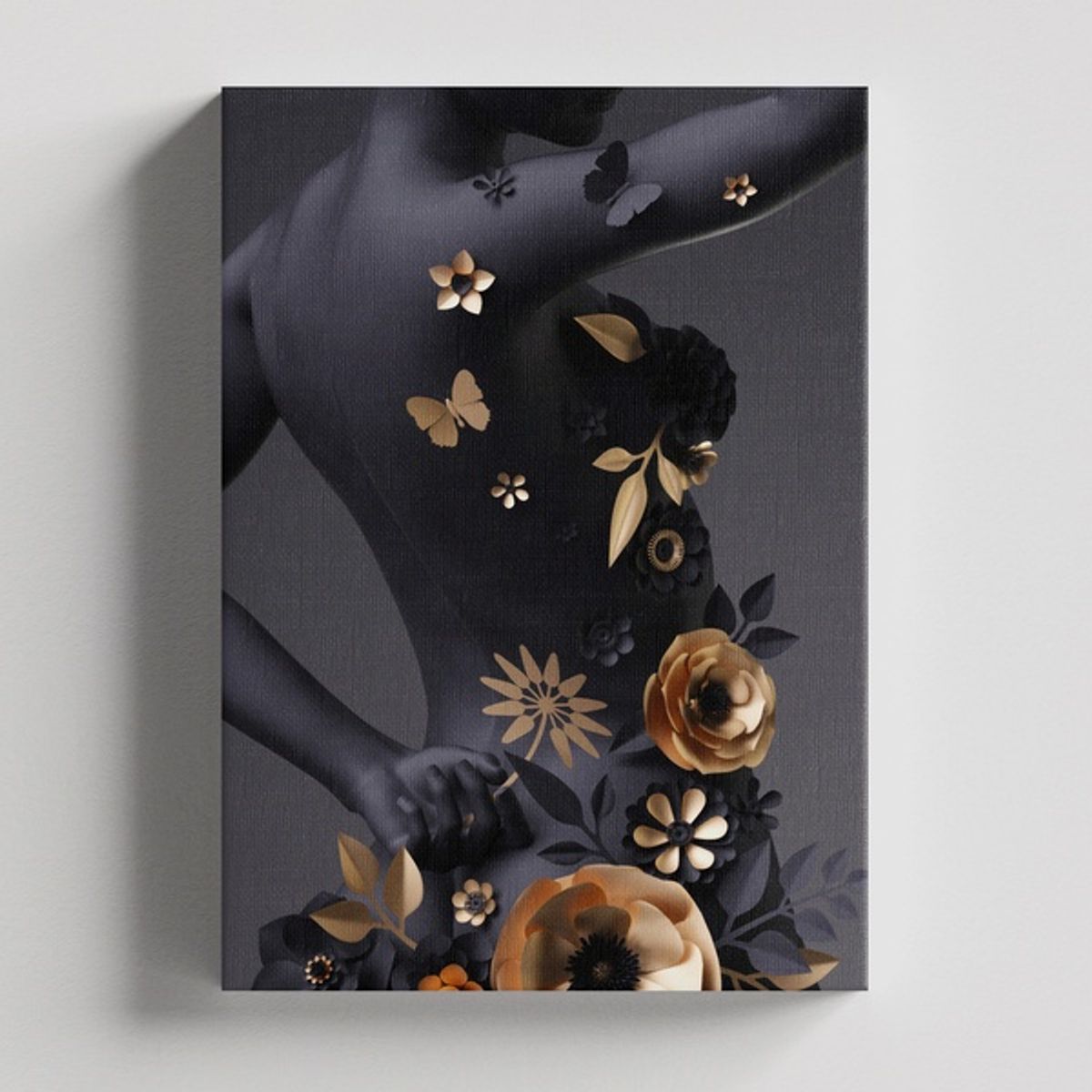 TAYRONA STORE - Cuadros Retablo Negro y Dorado Africanas 049 - 35x50cm