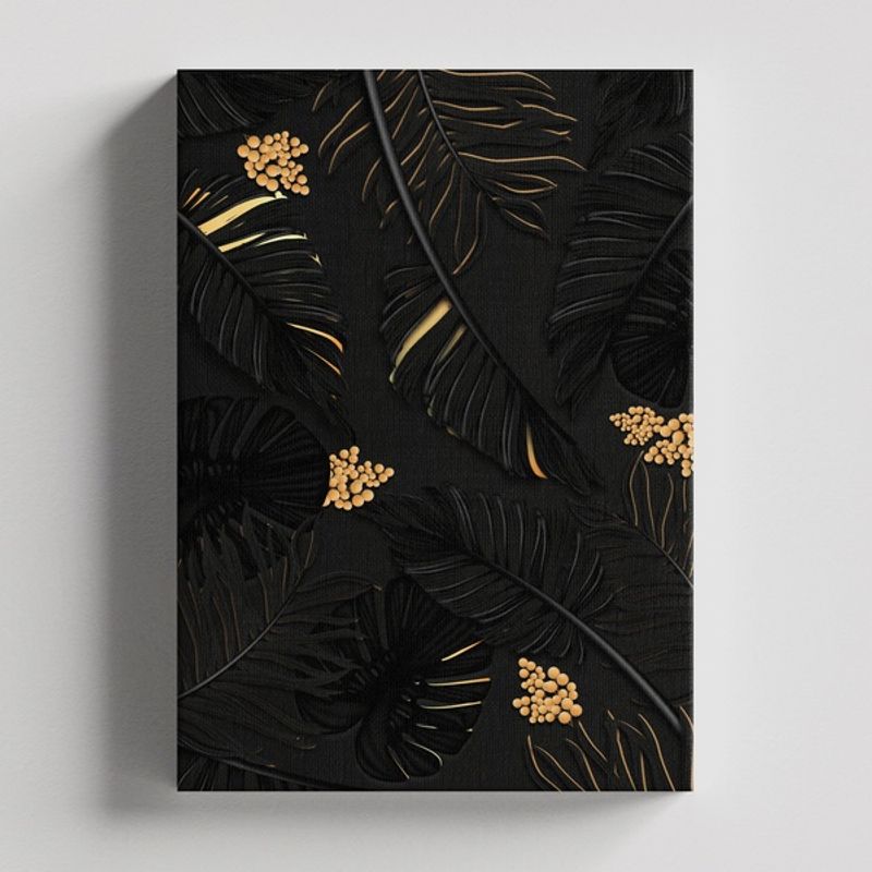 TAYRONA STORE - Cuadros Retablo Negro y Dorado Variado 052 - 35x50cm