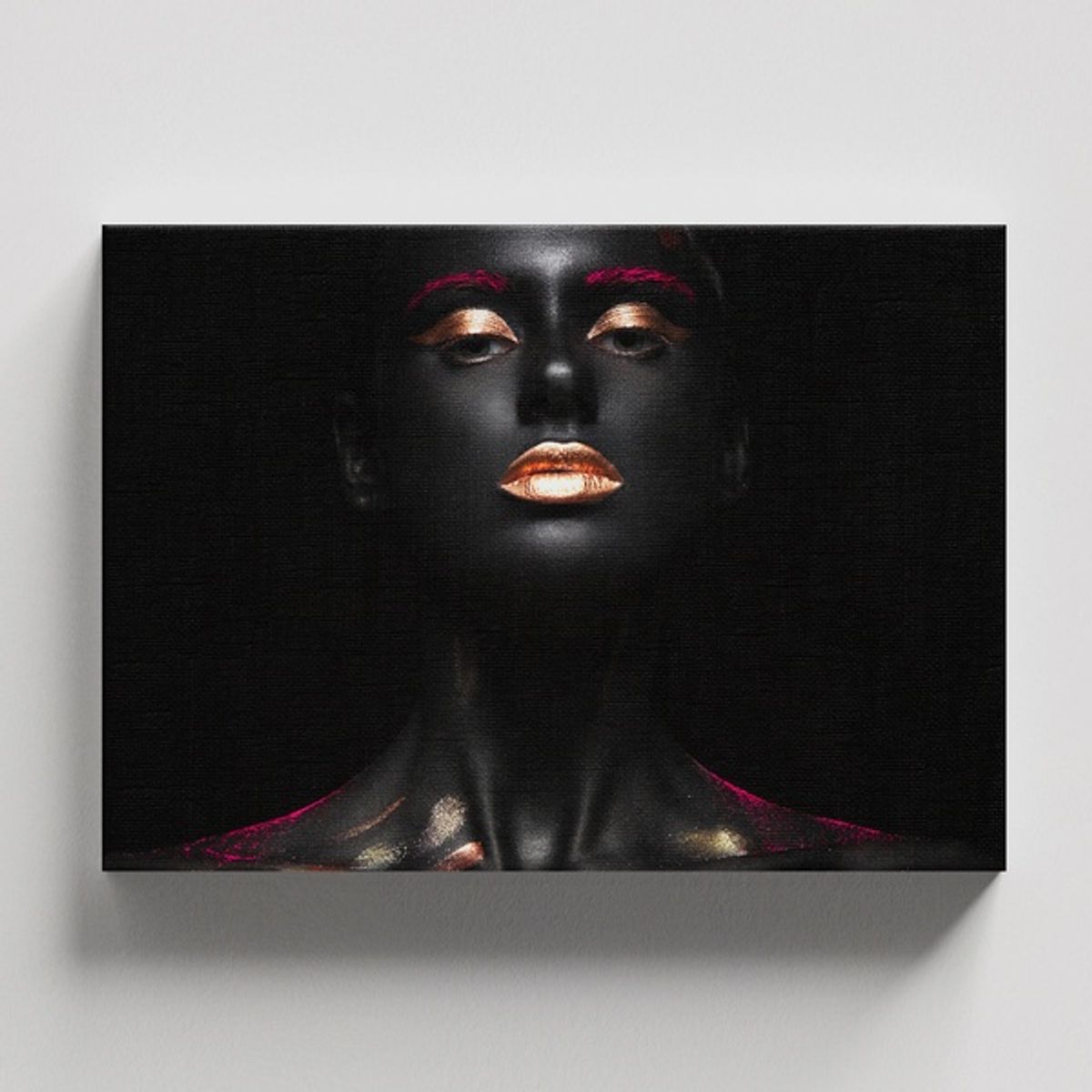 TAYRONA STORE - Cuadros Retablo Negro y Dorado Africanas 057 - 50x35cm