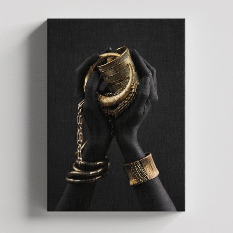 TAYRONA STORE - Cuadros Retablo Negro y Dorado Variado 010 - 35x50cm