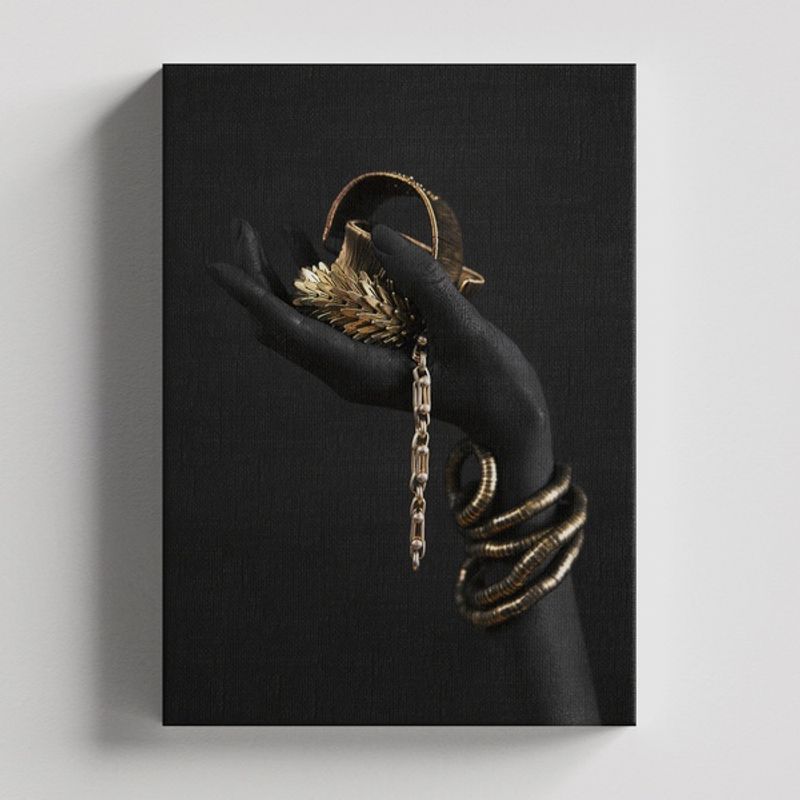 TAYRONA STORE - Cuadros Retablo Negro y Dorado Variado 011 - 35x50cm