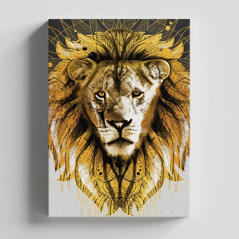TAYRONA STORE - Cuadros Retablo Pinturas Negro y Dorado 029 - 35x50cm