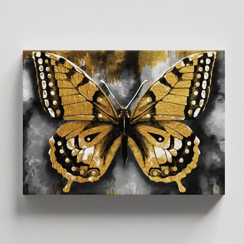 TAYRONA STORE - Cuadros Retablo Pinturas Negro y Dorado 044 - 50x35cm