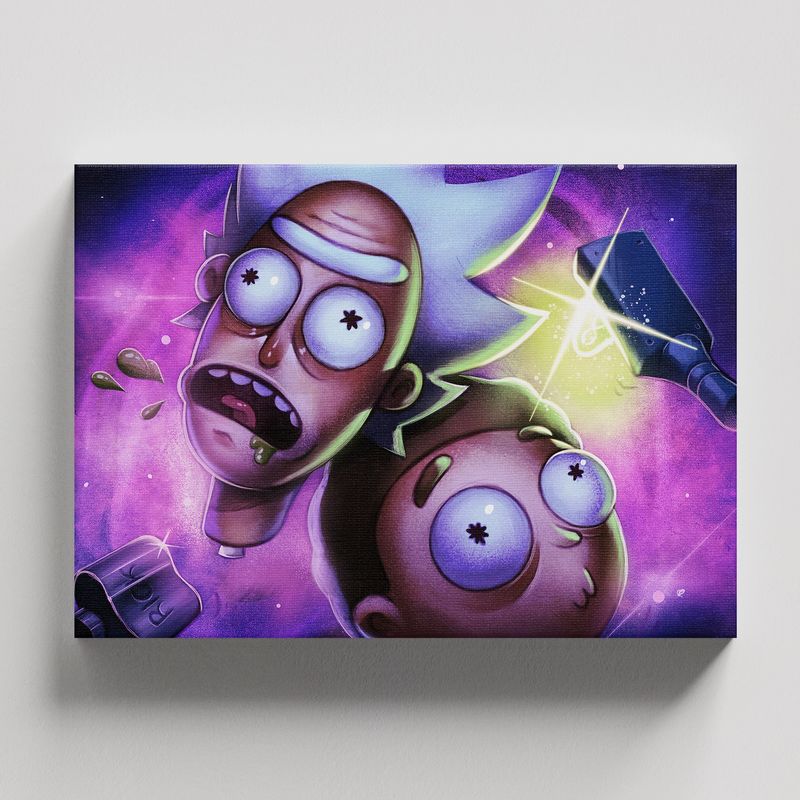 TAYRONA STORE - Cuadros Retablo Dibujos Animados Rick and Morty 015 - 50x35cm